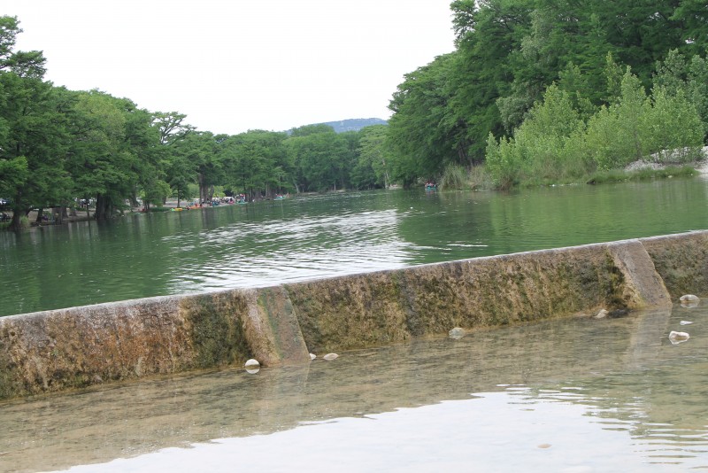 River Frio waterfall at Garner State Park