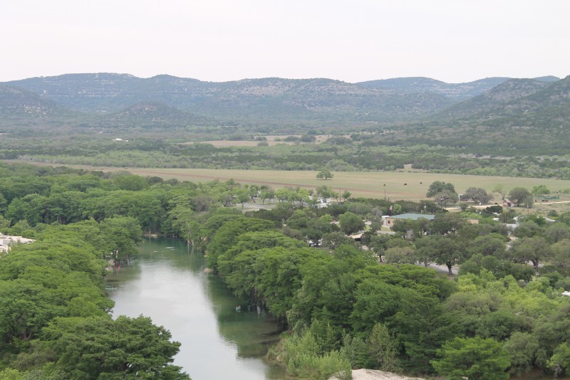View from Old Baldy peak at Garner State Park